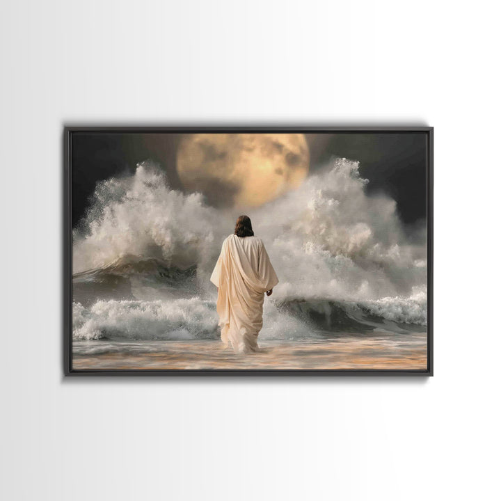 Heavenly Horizon | Framed Canvas Print | Christian Wall Art | Christian Art Canvas | Jesus Painting | Moody Christian Art | Christian Gift