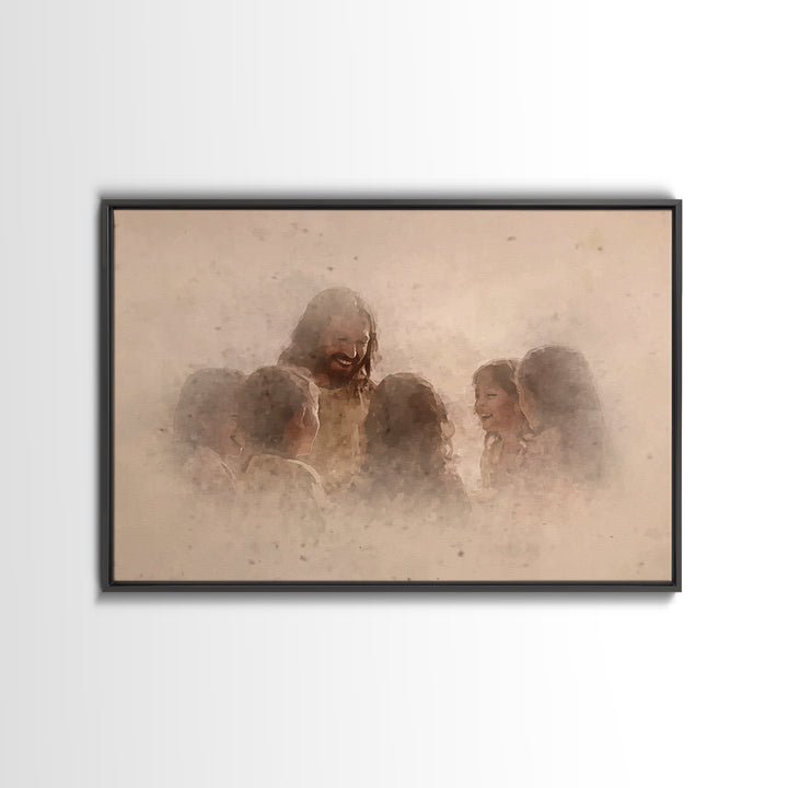 Fields Of Delight – Framed Canvas Print – Christian Wall Art – Christian Art Canvas – Jesus Painting – Christian Art Gift – Modern Christia