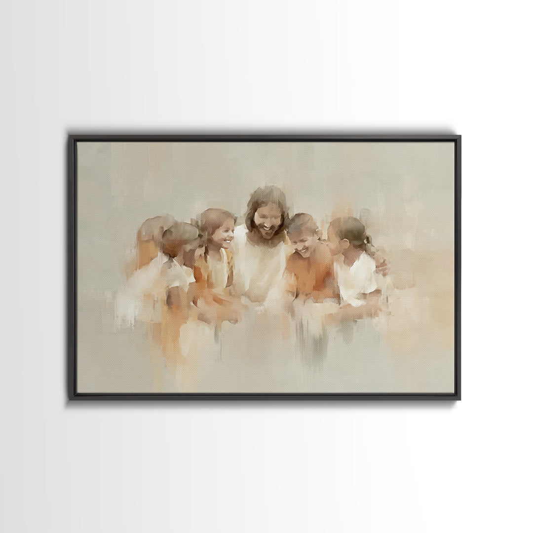 Circle Of Light | Framed Canvas Print | Christian Art Canvas | Jesus Painting | Christian Wall Art | Modern Christian Art | Christian Chris