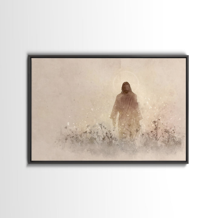 Radiant Messiah | Framed Canvas Print | Christian Wall Art | Jesus Painting | Christian Christmas Art | Christian Art Canvas | Christian De