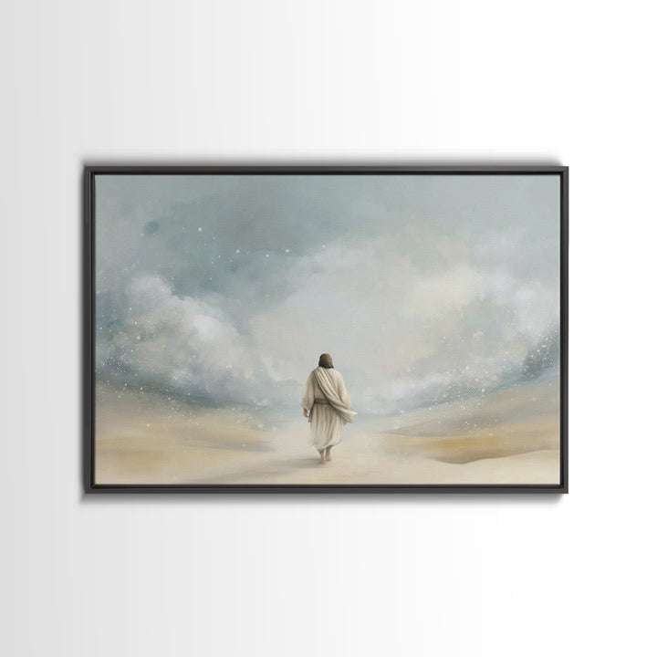 Heaven’s Trail, Framed Canvas Print, Christian Wall Art, Christian Art Canvas, Jesus Painting, Modern Christian Painting, Christian Gift