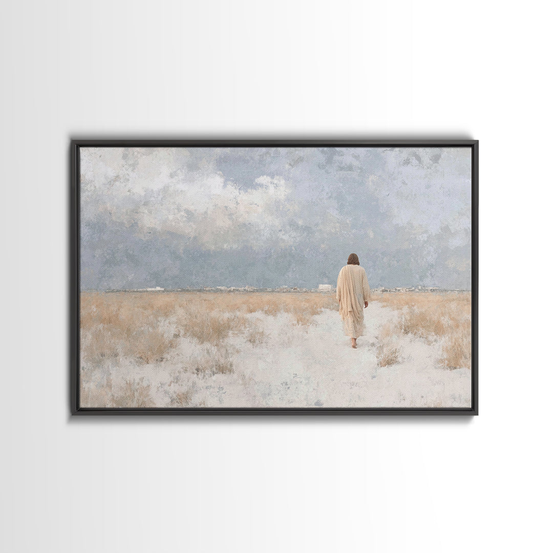 City Of Mercy, Framed Canvas Print, Christian Art Canvas, Christian Wall Art, Jesus Painting, Subtle Christian Art, Christian Gift
