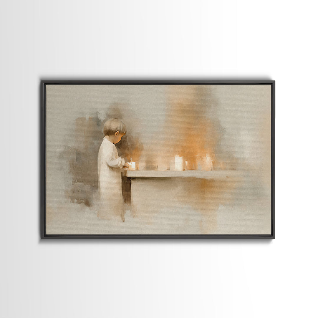 Soft Prayer Moment – Framed Canvas Print – Christian Wall Art – Subtle Christian Art – Christian Art Canvas – Christian Gift Ideas
