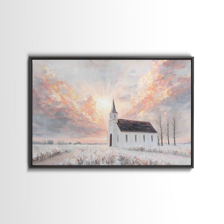 Dawnlit Sanctuary, Framed Canvas Print, Christian Art Canvas, Christian Wall Art, Christian Art, Modern Christian Art, Christian Gift Ideas