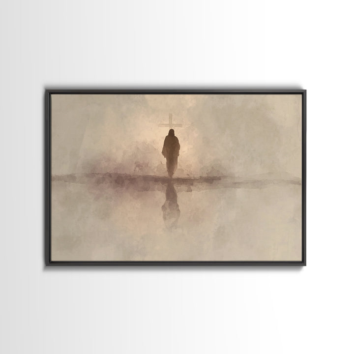 Silent Covenant, Framed Canvas Print, Christian Wall Art, Christian Art Canvas, Moody Christian Art, Jesus Painting, Christian Christmas Ar