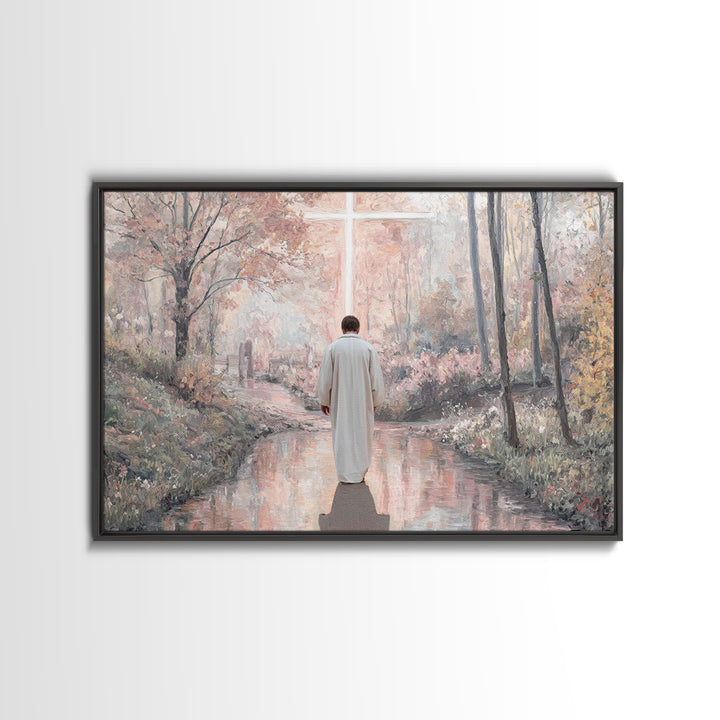 Radiant Way – Framed Canvas Print – Christian Wall Art – Modern Christian Art – Jesus Painting – Christian Art Canvas – Christmas Art