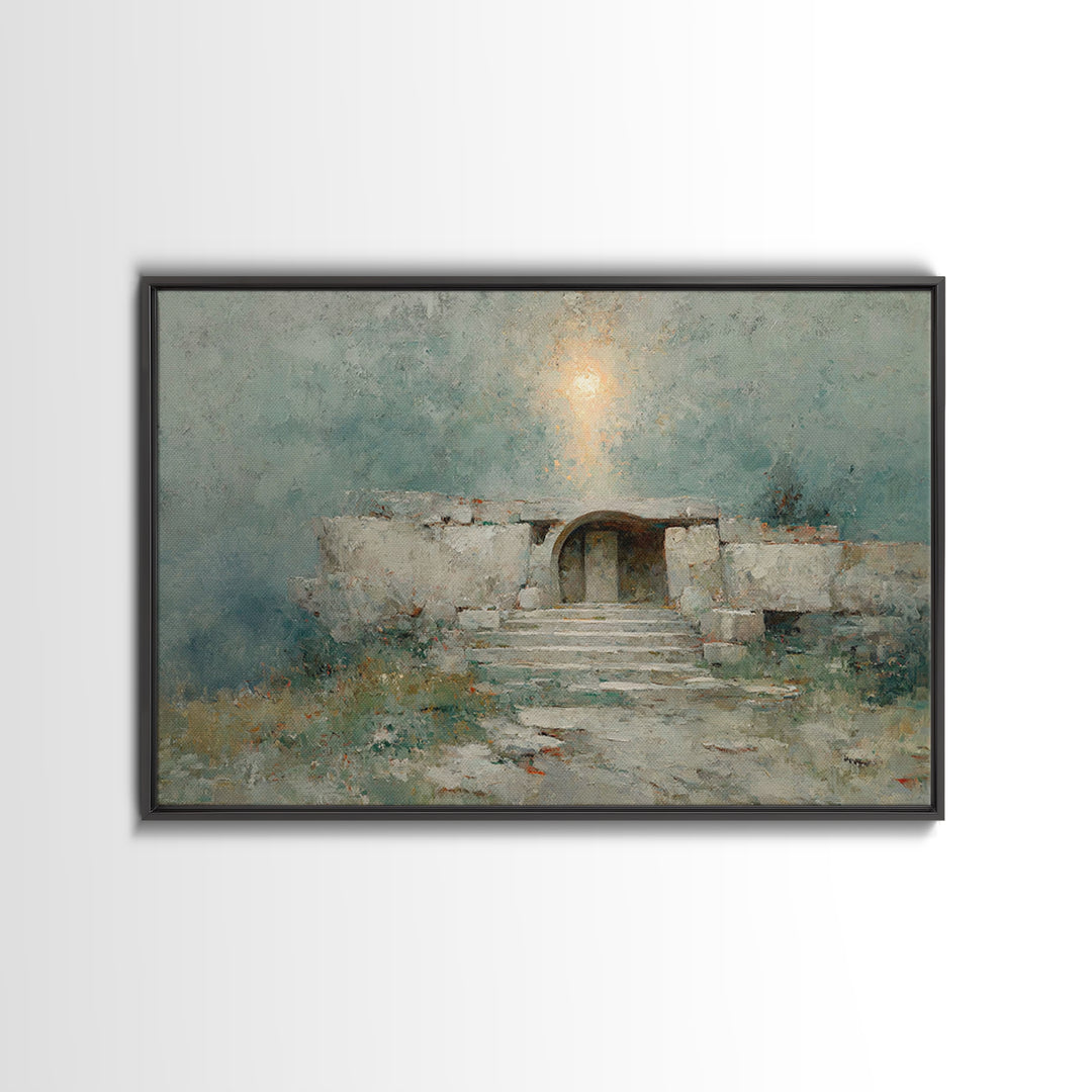 Empty Tomb Glory – Framed Canvas Print – Christian Art Canvas – Christian Wall Art – Christian Christmas Art – Christian Decor – Christmas