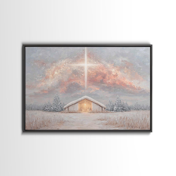 Winter Glory – Framed Canvas Print – Christian Decor – Christian Christmas Art – Christian Art Canvas – Christmas Art – Christian Wall Art