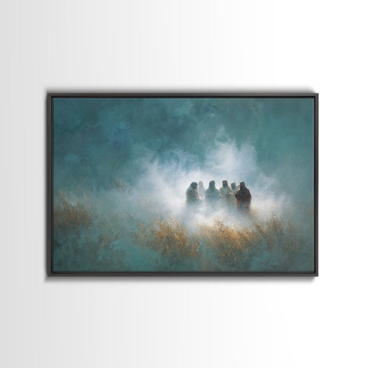 Hillside Awakening – Framed Canvas Print – Christian Wall Art – Christian Art Canvas – Jesus Painting – Christmas Art