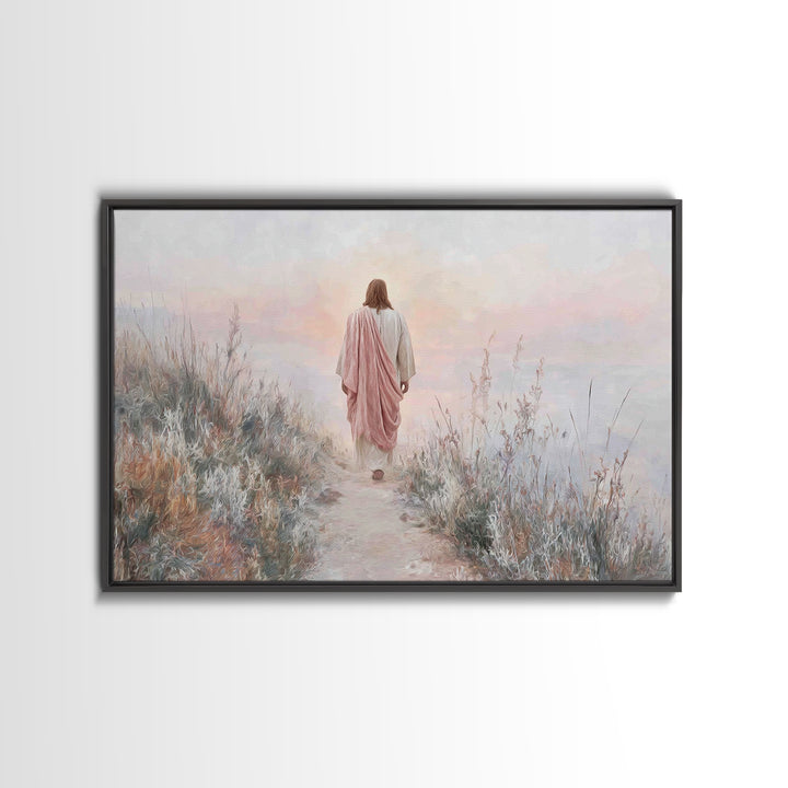 Dawn Journey – Framed Canvas Print – Jesus Painting – Christian Wall Art – Christian Art Canvas – Subtle Christian Art