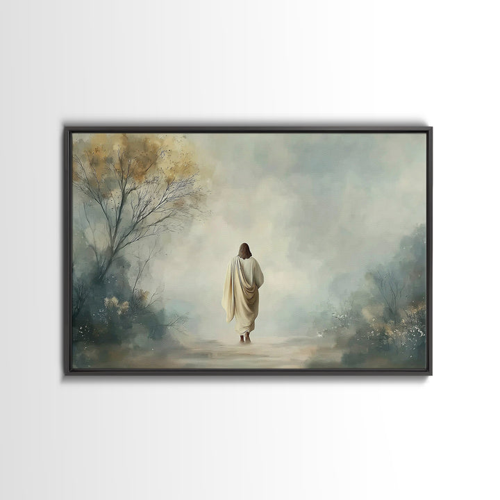 Heaven’s Walk – Framed Canvas Print – Christian Wall Art – Jesus Painting – Christian Art Canvas – Modern Christian Art
