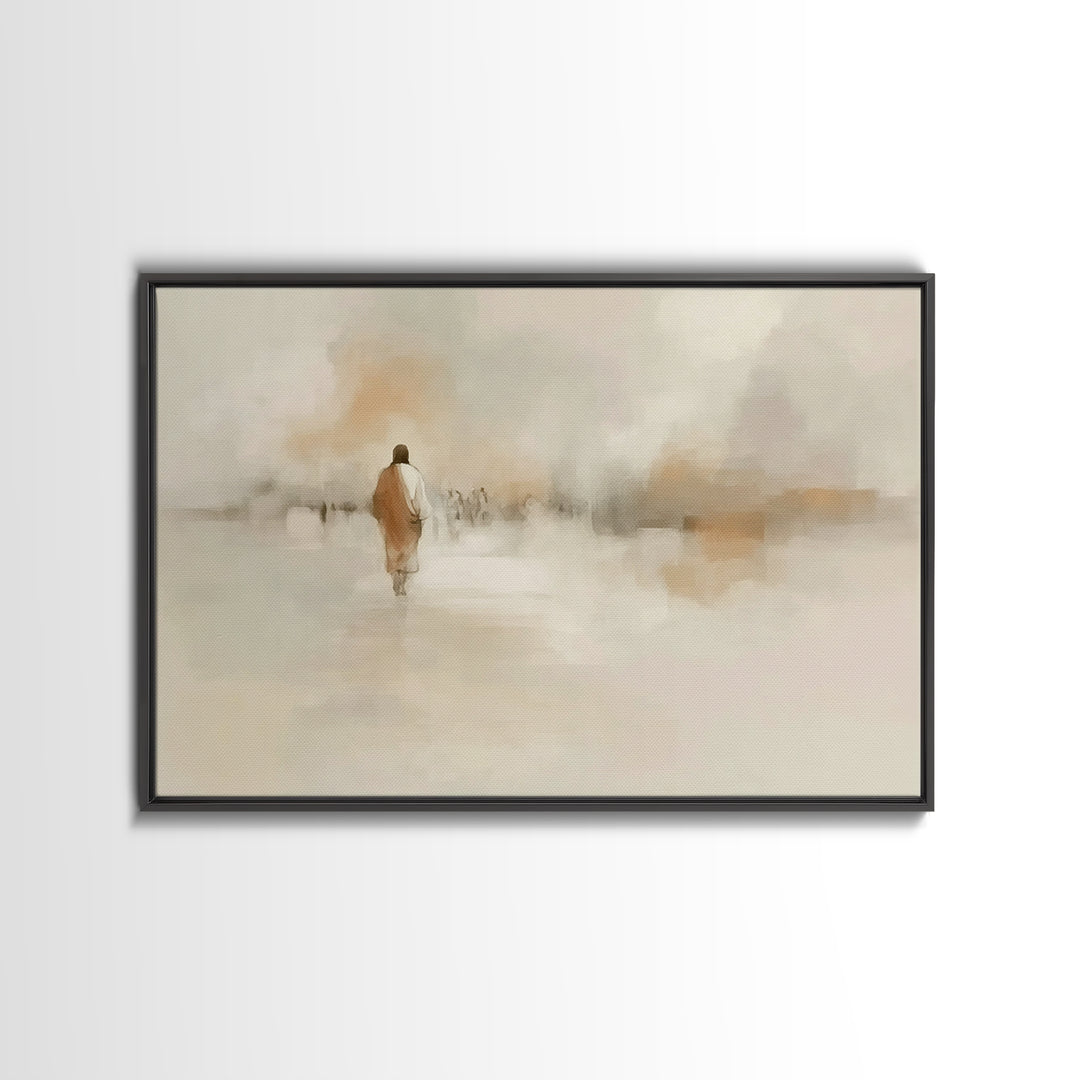 Sacred Steps, Framed Canvas Print, Christian Art Canvas, Jesus Painting, Christian Wall Art, Subtle Christian Paintings
