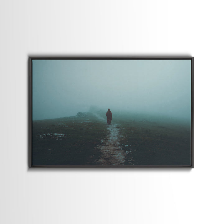 Solitude In Faith – Framed Canvas Print – Christian Art Canvas – Moody Christian Art – Jesus Painting – Christian Wall Art