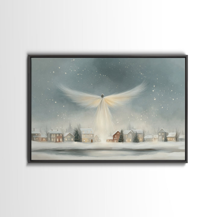 Wings Of Peace – Framed Canvas Print – Christian Christmas Art – Christian Wall Art – Modern Christian Art – Christmas Canvas Wall Art