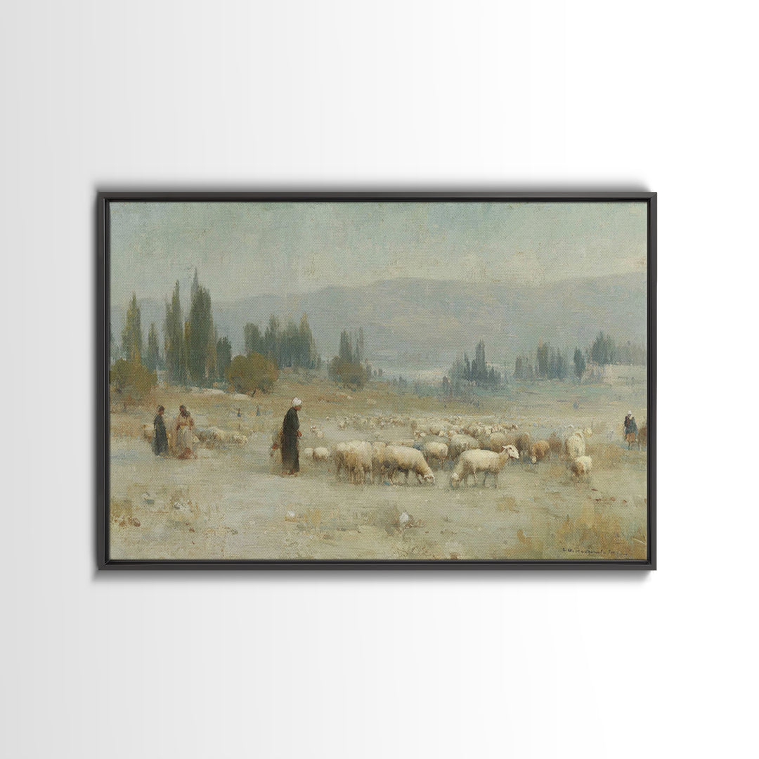 Desert Shepherds – Framed Canvas Print – Christian Art Canvas – Christian Christmas Art – Christian Wall Art – Christmas Art – Christian Gi