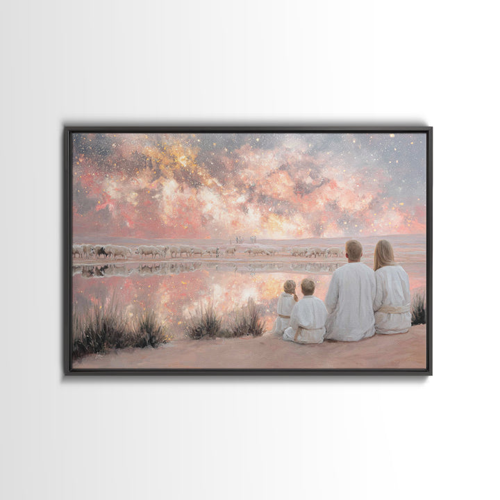 Heavenly Wonder – Framed Canvas Print – Christian Wall Art – Christmas Art – Christian Art Canvas – Christian Christmas Art – Christian Gif