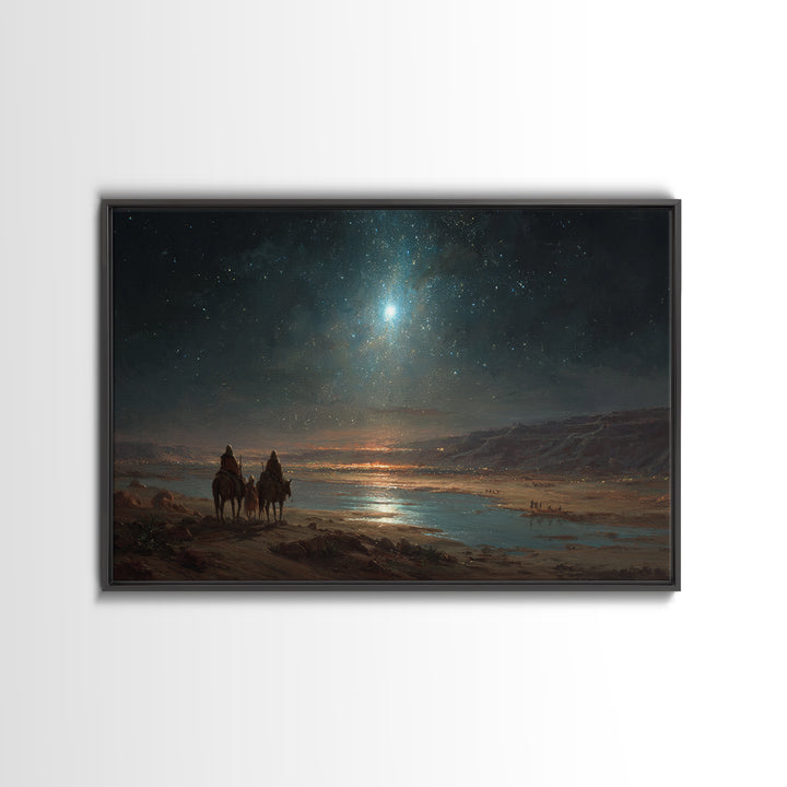 Distant Promise – Framed Canvas Print – Christian Christmas Art – Christian Art Canvas – Christian Wall Art – Christmas Art – Jesus Paintin
