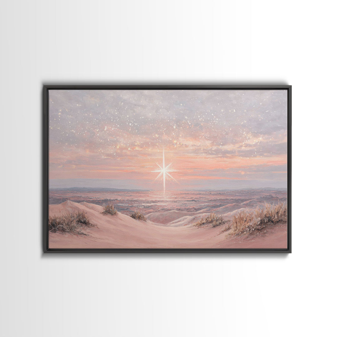 Star Of Dawn – Framed Canvas Print – Christmas Art – Christian Art Canvas – Christian Wall Art – Christian Christmas Art – Jesus Painting