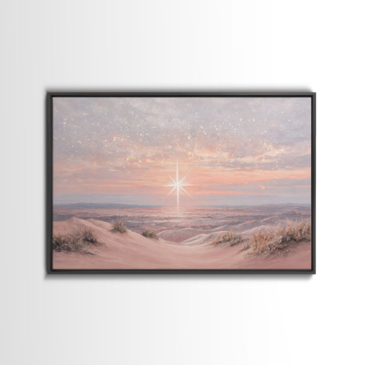 Star Of Dawn – Framed Canvas Print – Christmas Art – Christian Art Canvas – Christian Wall Art – Christian Christmas Art – Jesus Painting