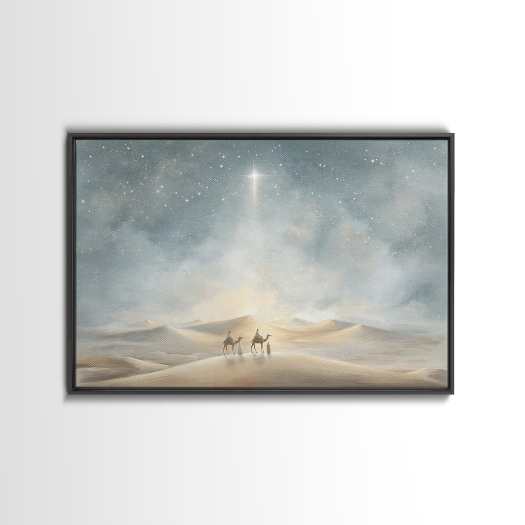 Wandering Light – Framed Canvas Print – Christian Art Canvas – Christian Wall Art – Christian Christmas Art – Christmas Art – Christian Gif