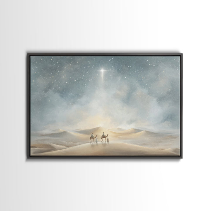 Wandering Light – Framed Canvas Print – Christian Art Canvas – Christian Wall Art – Christian Christmas Art – Christmas Art – Christian Gif