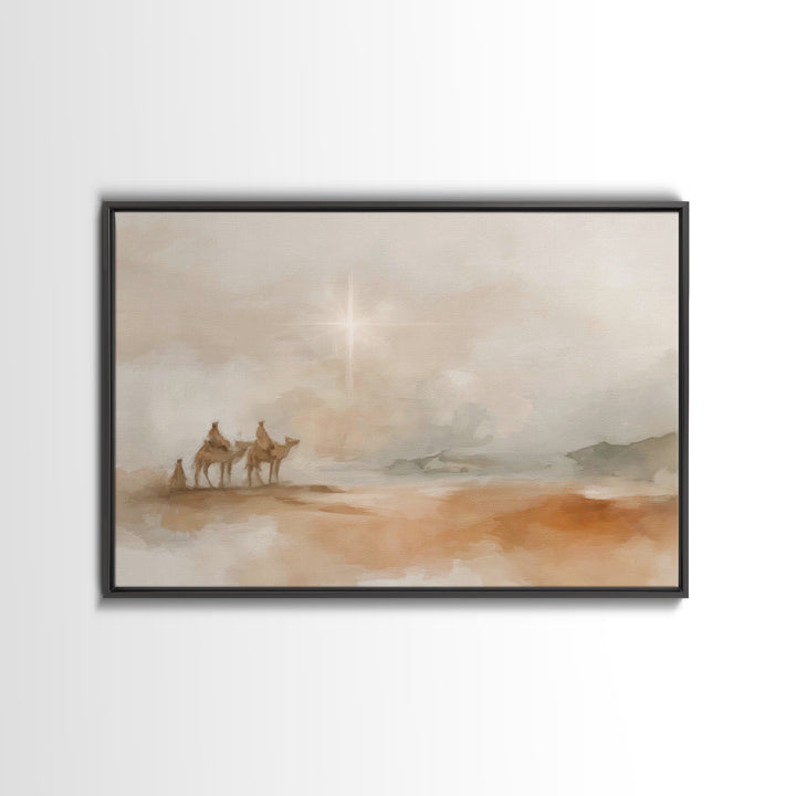 Humble Journey – Framed Canvas Print – Christian Art Canvas – Christian Gift Ideas – Christian Wall Art – Christmas Art – Christian Christm