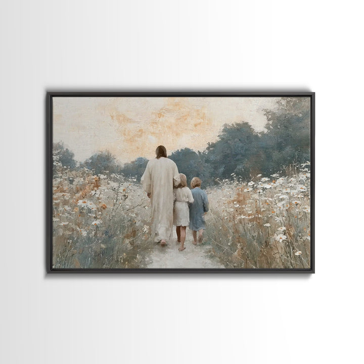 Garden Of Peace – Framed Canvas Print – Christian Wall Art – Jesus Painting – Christian Art Canvas – Christian Art – Christian Gift Ideas