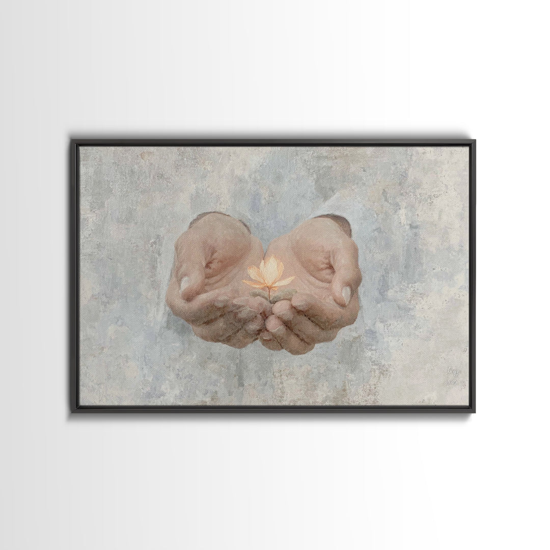 Autumn Faith Path | Framed Canvas Print | Christian Art Canvas | Jesus Painting | Christian Wall Art | Christian Decor