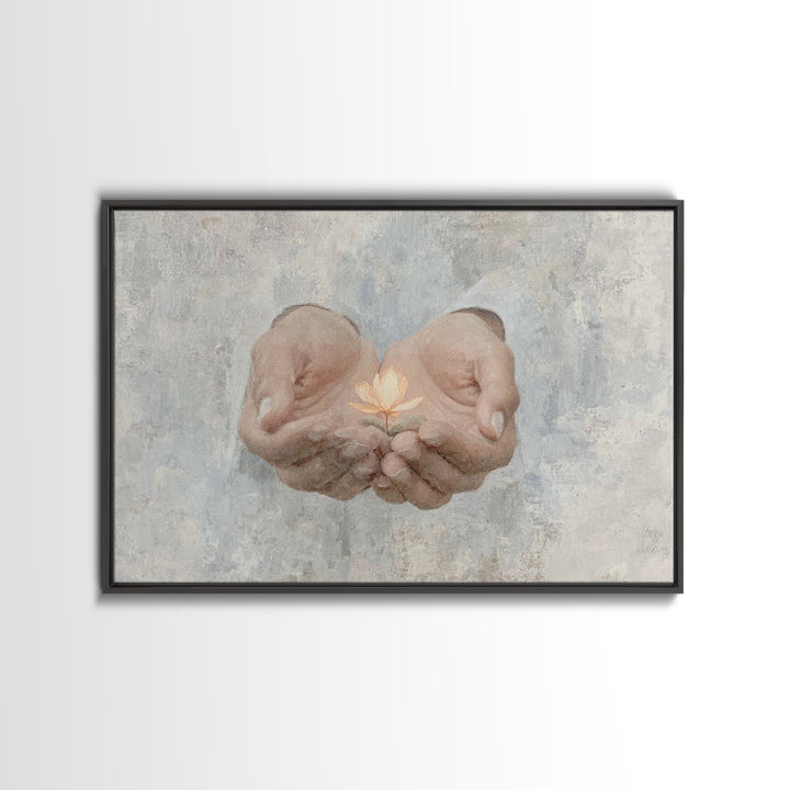 Autumn Faith Path | Framed Canvas Print | Christian Art Canvas | Jesus Painting | Christian Wall Art | Christian Decor