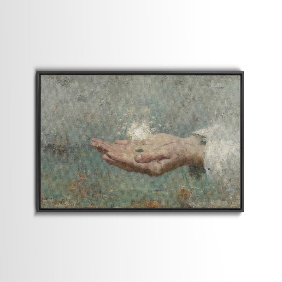 Sacred Seed Light, Framed Canvas Print, Christian Wall Art, Christian Art Canvas, Jesus Painting, Christian Decor