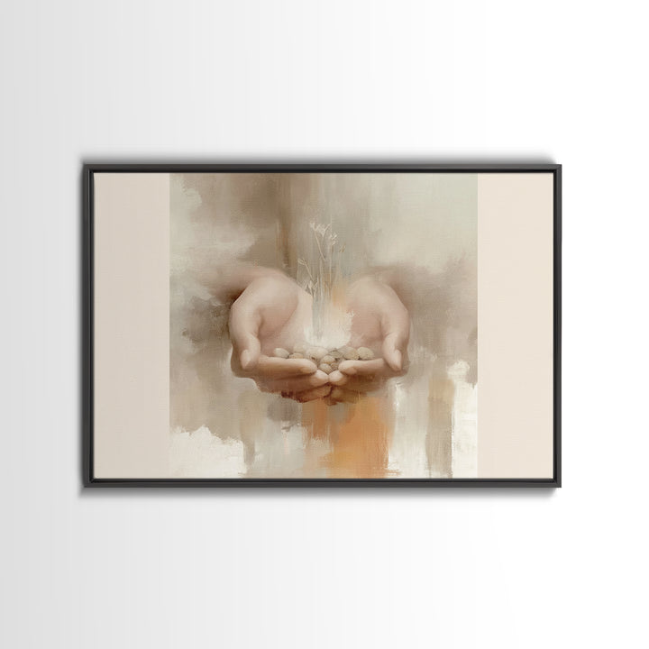 Blessed Renewal | Framed Canvas Print | Christian Art Print | Christian Wall Art | Jesus Painting | Christian Decor