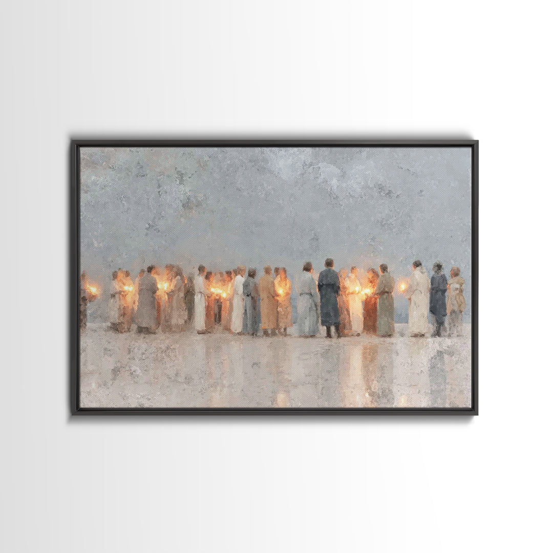 Gathered In Light – Framed Canvas Print – Christian Art Canvas – Christian Art Prints – Christian Decorations – Christian Wall Art