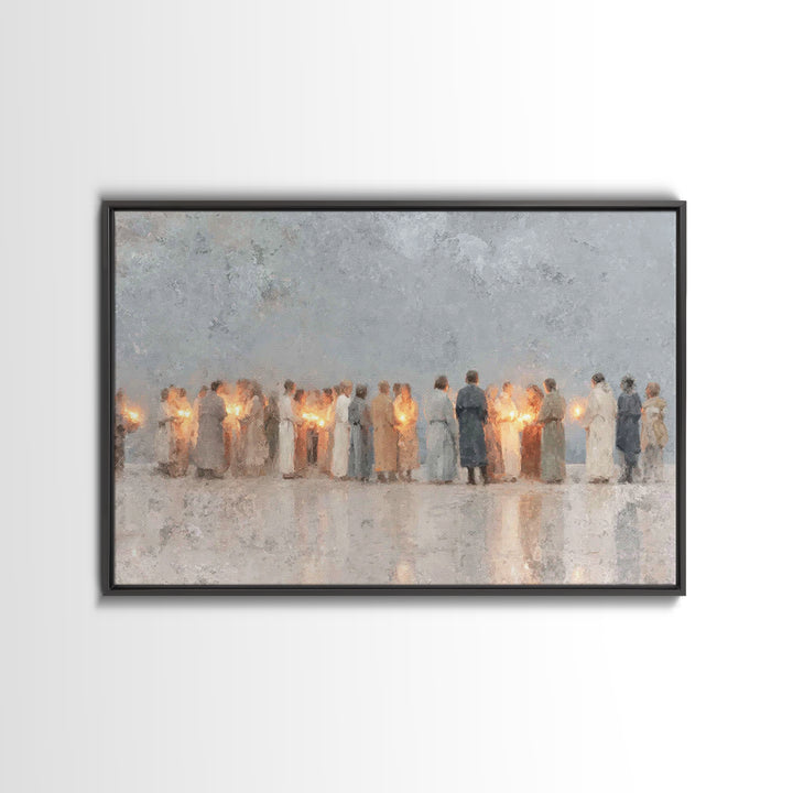 Gathered In Light – Framed Canvas Print – Christian Art Canvas – Christian Art Prints – Christian Decorations – Christian Wall Art