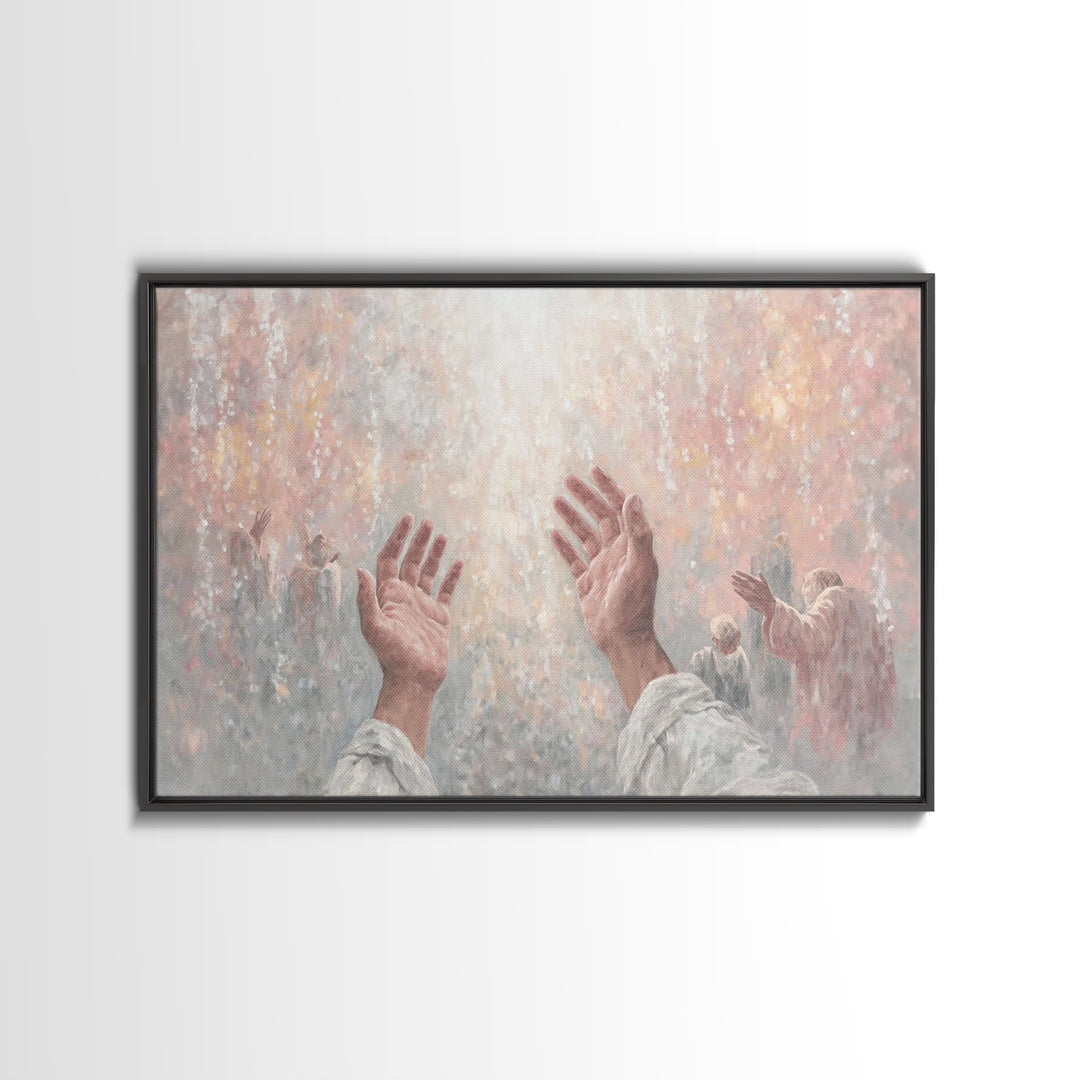 Glory In The Heavens – Framed Canvas Print – Christian Art Canvas – Christian Wall Art – Modern Christian Art – Christian Art Work – Christ