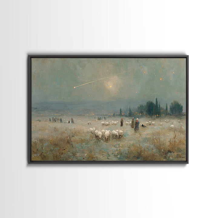 Journey of the Wise | Framed Canvas Print | Christmas Wall Art | Christian Christmas Art | Christian Art Canvas | Vintage Christmas Art | C