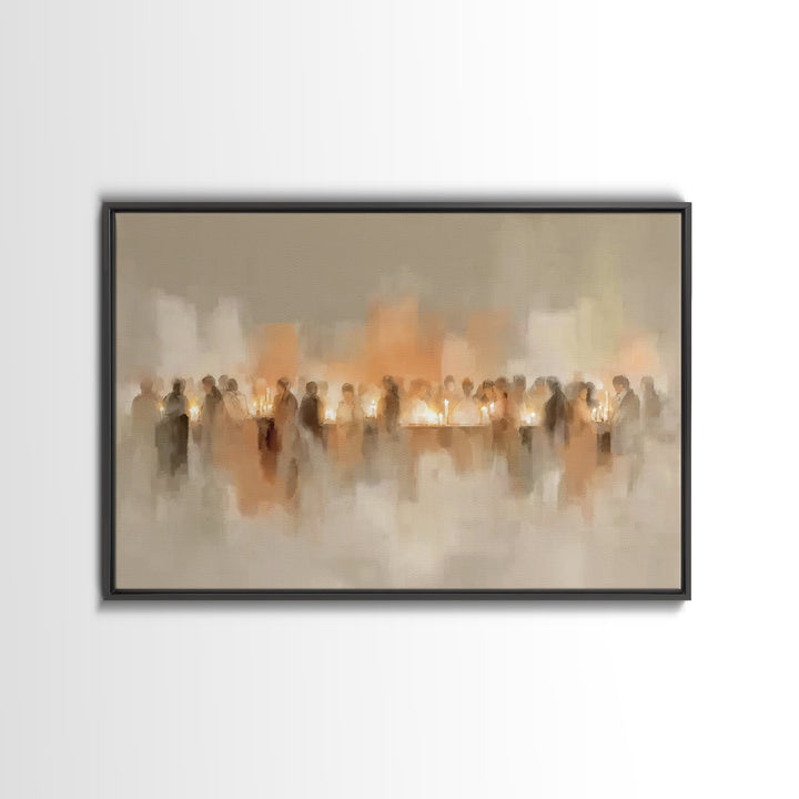 Table Of Light – Framed Canvas Print – Christian Art Print – Christian Art Work – Minimalist Christian Art – Christian Wall Art