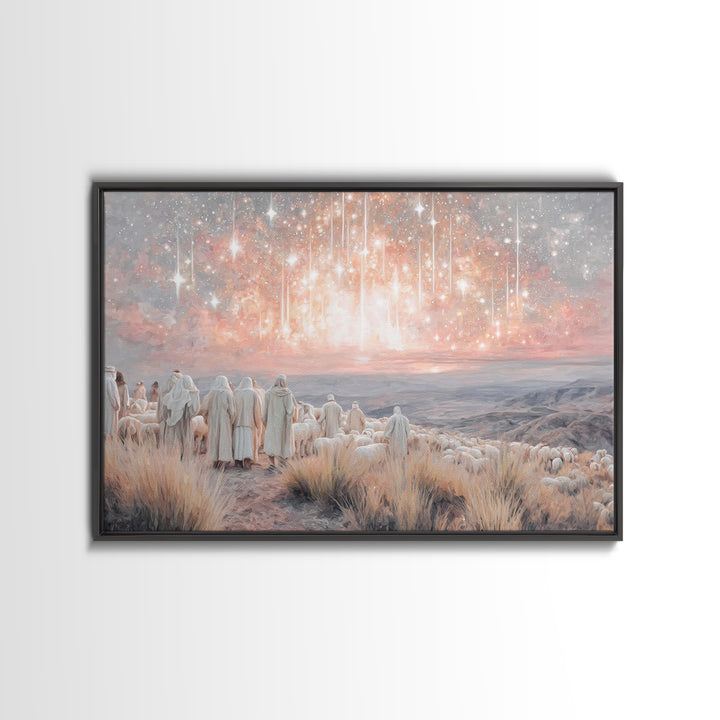 Dawn Of Glory – Framed Canvas Print – Christian Christmas Art – Christian Wall Art – Christian Art Canvas – Christmas Art – Christian Gift