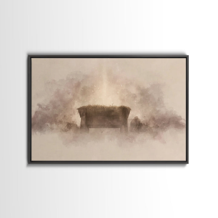 Celestial Wonder – Framed Canvas Print – Christian Wall Art – Christmas Art – Christian Art Canvas – Christian Christmas Art – Subtle Chris