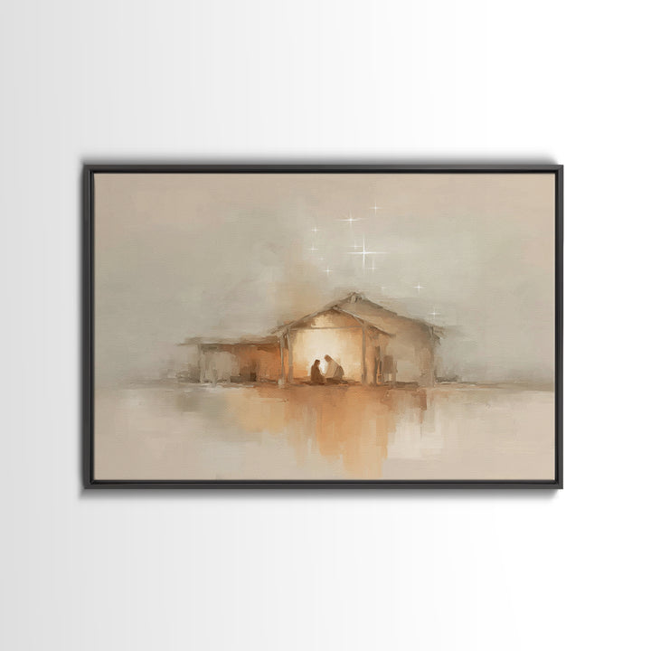 Sacred Family Light – Framed Canvas Print – Christian Art – Christian Wall Art – Jesus Art Print – Christian Art Canvas – Christian Decor