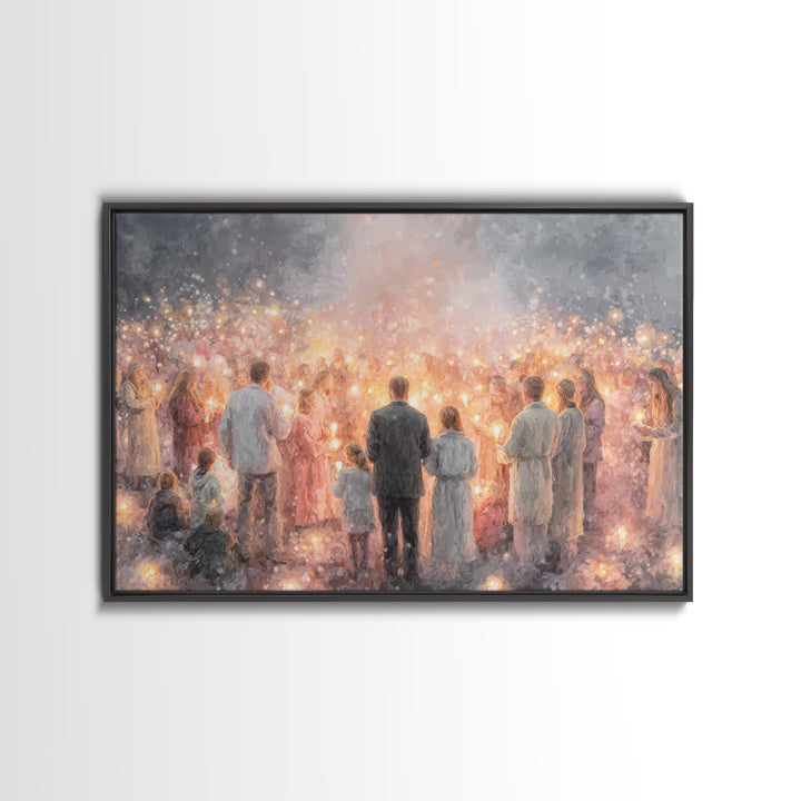 Light Of Fellowship – Framed Canvas Print – Christian Wall Art – Christian Art Canvas – Christmas Art – Christian Christmas Art – Jesus Pai