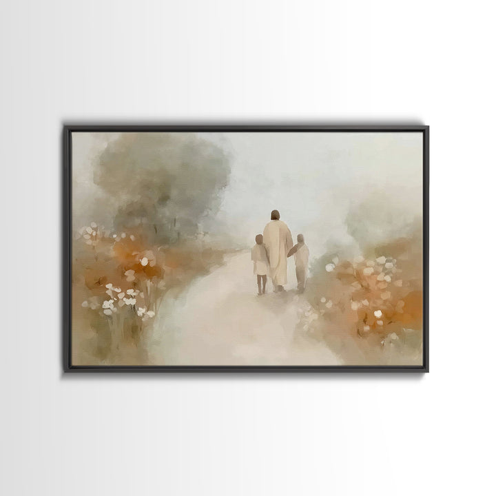 Pathway Of Light, Framed Canvas Print, Christian Art Canvas, Christian Wall Art, Christian Art, Christian Gift Ideas