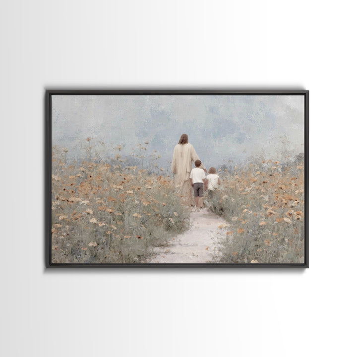 Fields Of Mercy, Framed Canvas Print, Jesus Painting, Christian Wall Art, Christian Art Canvas, Christmas Art Prints, Christian Gift Ideas