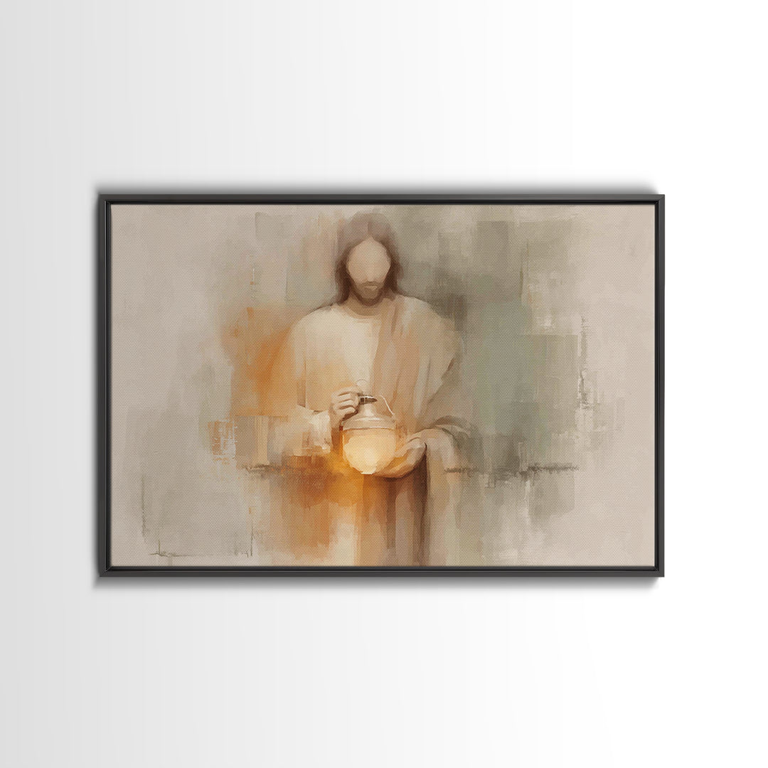 Radiant Hope | Framed Canvas Print | Christian Art Canvas | Jesus Painting | Christian Wall Art | Modern Christian Art | Christian Art Gift