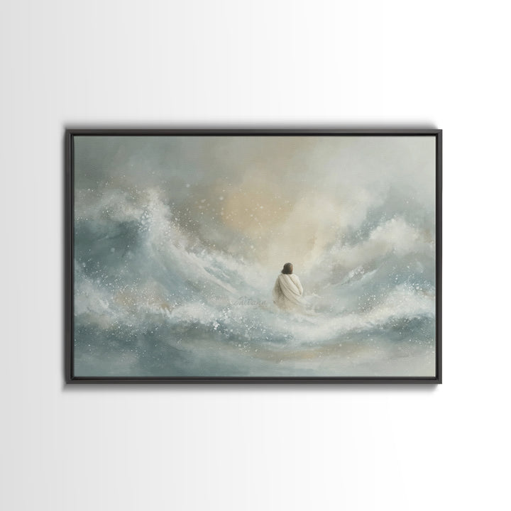 Promise Of Light – Framed Canvas Print – Christian Art Canvas – Modern Christian Painting – Jesus Wall Art – Christian Christmas Art – Subt