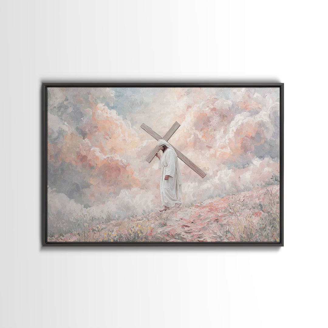 Path Of Mercy – Framed Canvas Print – Christian Wall Art – Jesus Painting – Christian Art Canvas – Large Christian Art – Christian Decor