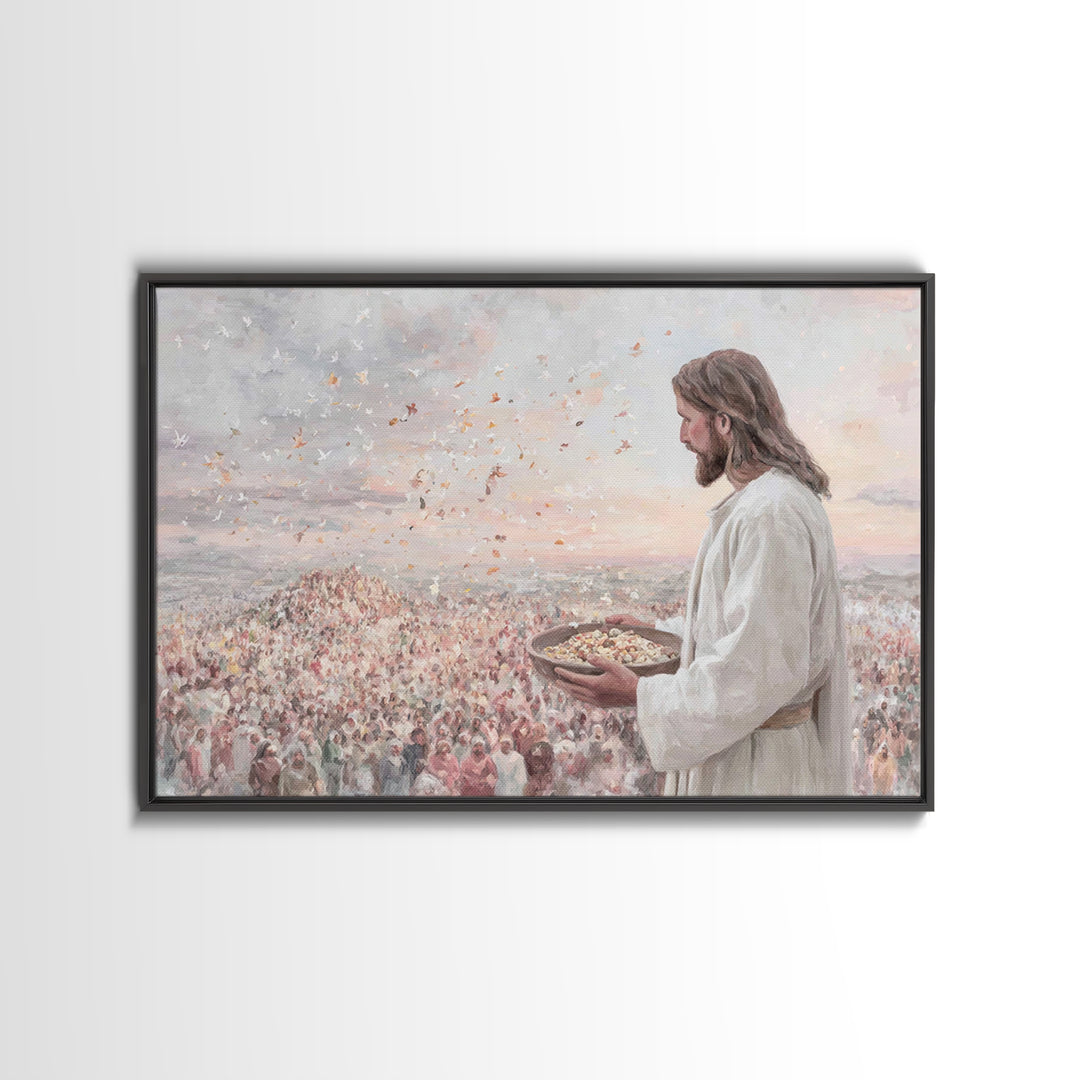 Hillside Abundance – Framed Canvas Print – Christian Art Canvas – Christian Art – Christian Wall Art – Jesus Painting – Large Christian Pai