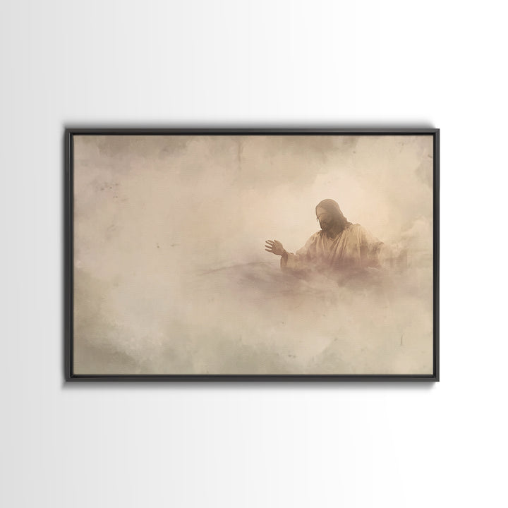 Dawn Of Mercy | Framed Canvas Print | Jesus Art Print | Christian Wall Art | Christian Art Canvas | Modern Christian Art | Christian Gift