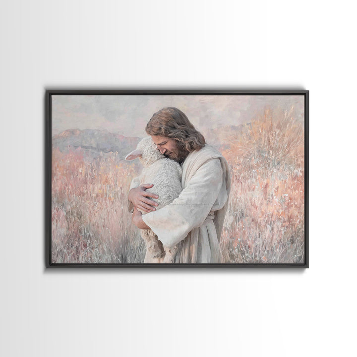Shepherd Of Mercy – Framed Canvas Print – Christian Wall Art – Jesus Painting – Christian Art Canvas – Christmas Art – Christian Decor – Ch