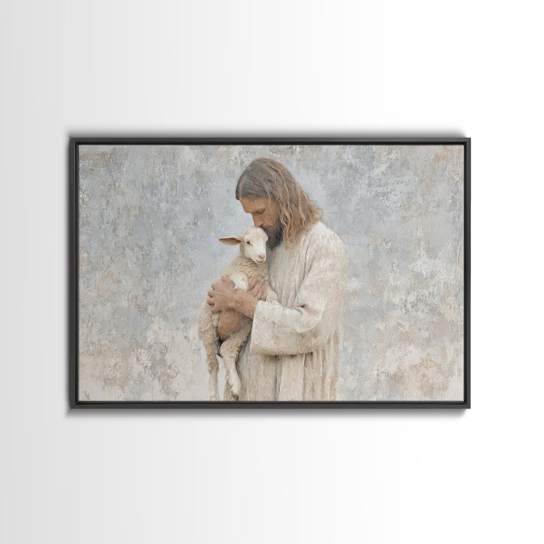 Light Of Compassion – Framed Canvas Print – Christian Art Canvas – Christian Wall Art – Jesus Painting – Christian Christmas Art – Christia