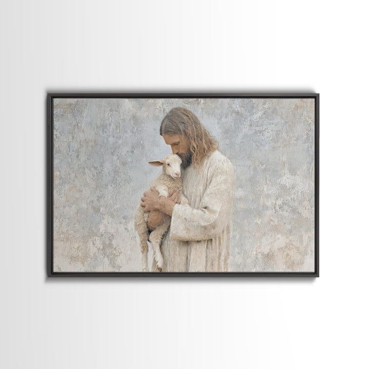 Light Of Compassion – Framed Canvas Print – Christian Art Canvas – Christian Wall Art – Jesus Painting – Christian Christmas Art – Christia